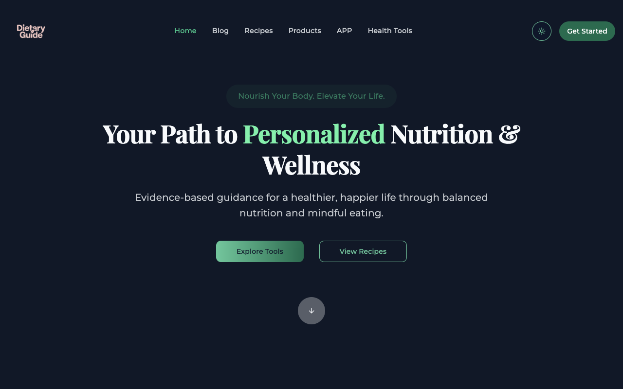 Dietary Guide - Your path to personalized nutrition and mindful wellness nutrition wellness meal-plans