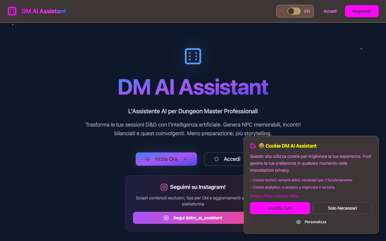 DM AI Assistant - Your smart assistant for building and running D&D campaigns D&D AI Dungeon-Master