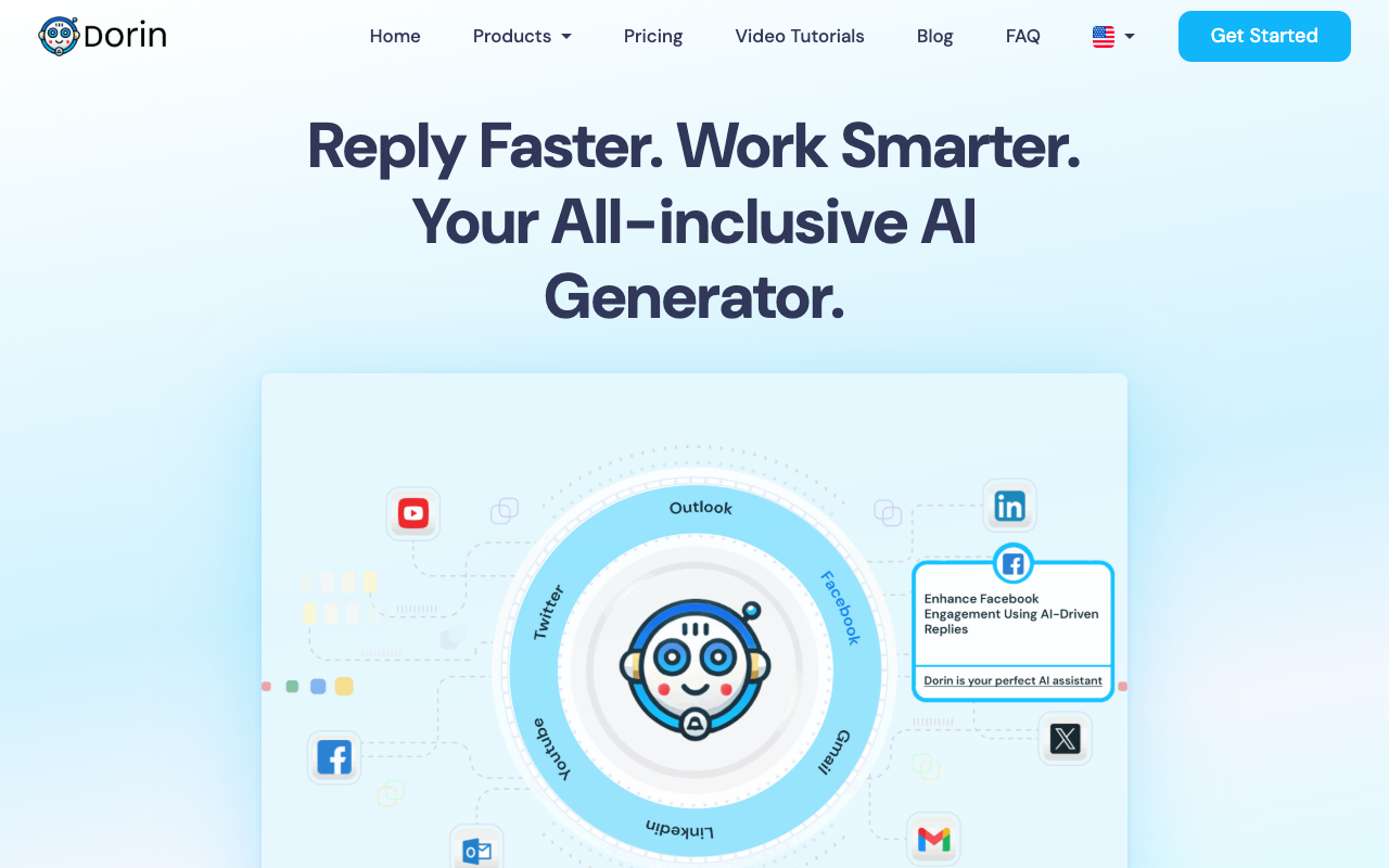 Dorin AI - An all-in-one AI assistant that helps you reply faster and work smarter AI productivity automation
