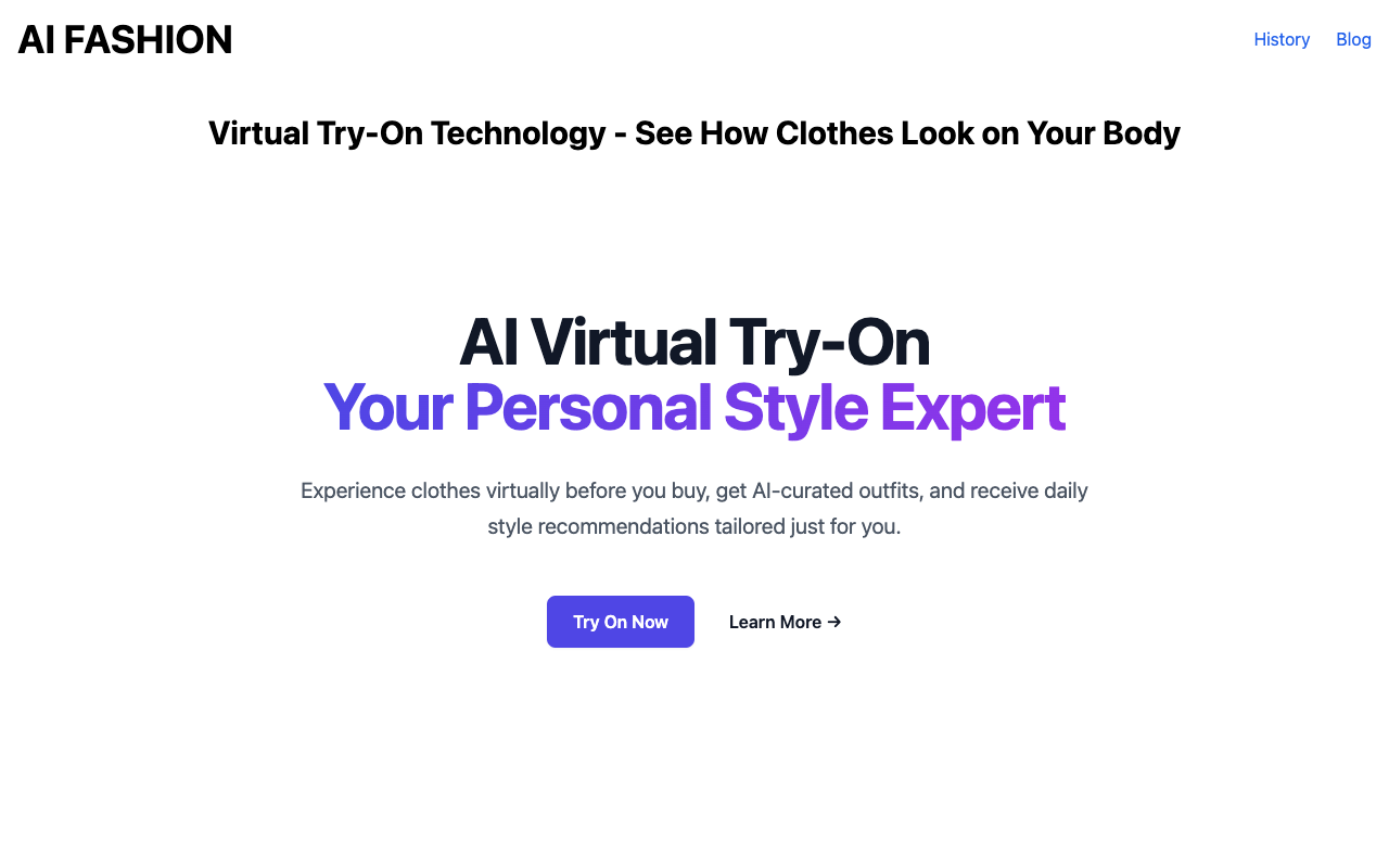 DressMeAI - Try on outfits virtually using AI with just one photo fashion AI virtual-try-on