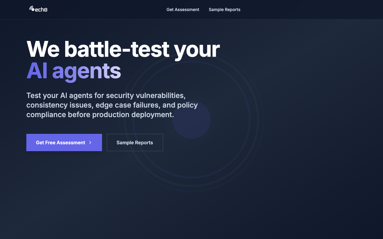 Ech0 - Battle-test your AI agents for production readiness AI security validation