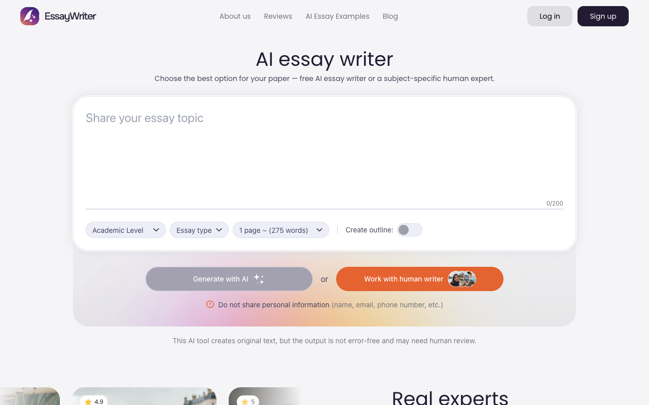 EssayWriter.com - Your All-in-One Writing Service for Stress-Free Essay Writing essay writing AI academic support