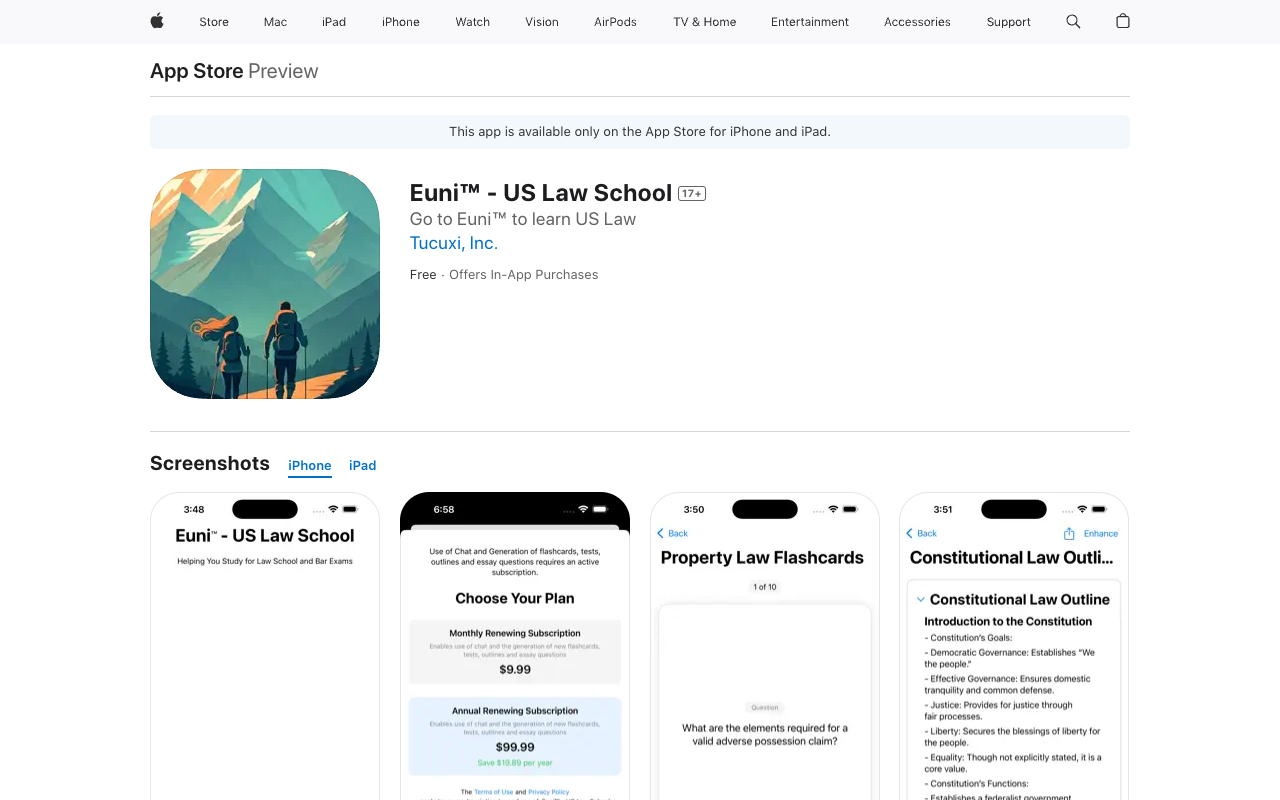 Euni™ - Your All-in-One AI Mentor for Learning US Law law education AI