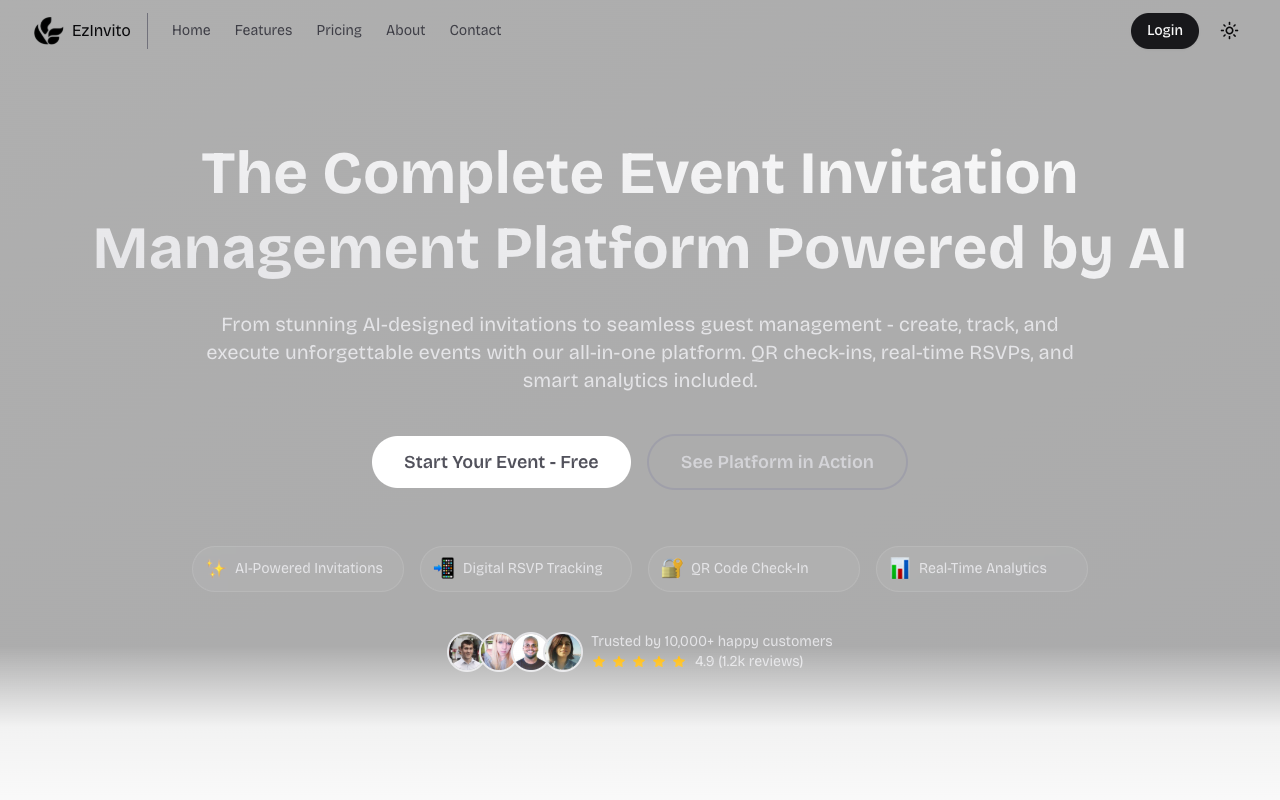 EzInvito - Your complete AI-powered event invite toolkit event-management AI invitations