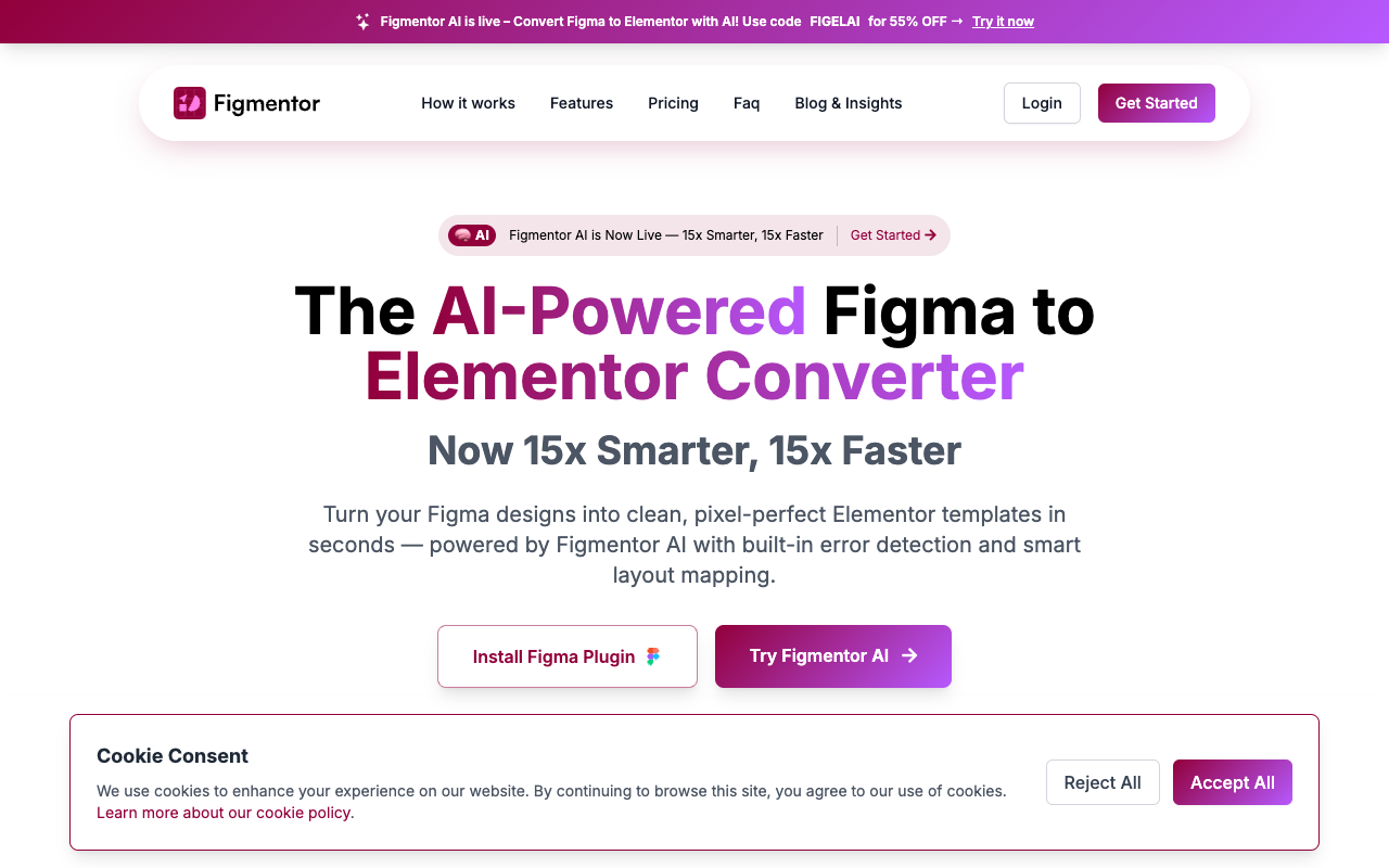 Figmentor AI - The First AI-Powered Plugin to Convert Figma Designs to Elementor in 15 Seconds Figma Elementor AI