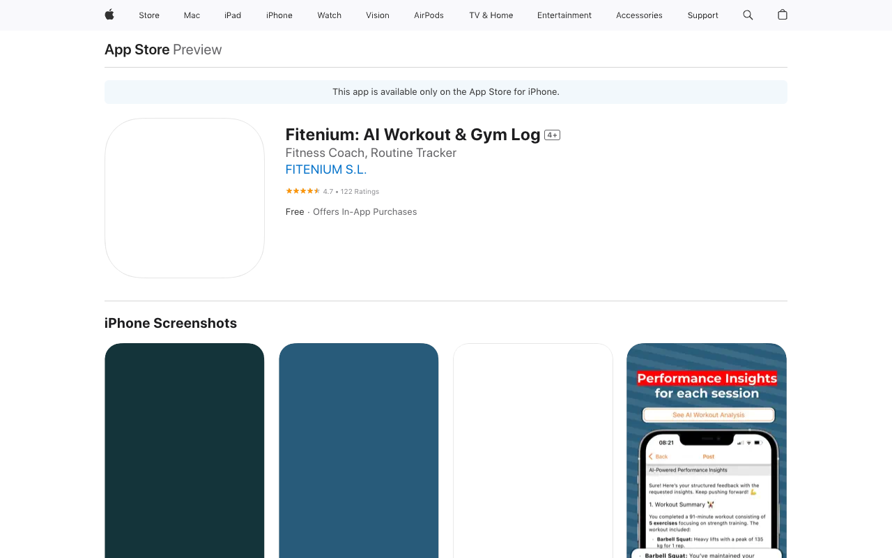 FITENIUM - Your personalized fitness assistant powered by AI AI Fitness