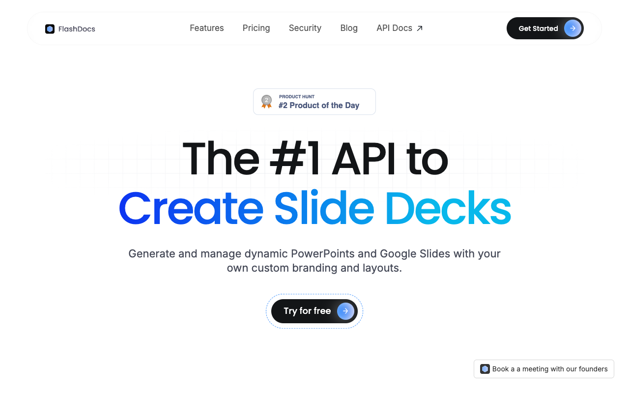 FlashDocs API - Create Custom Google Slides and PowerPoint Decks with Ease API Google Slides PowerPoint
