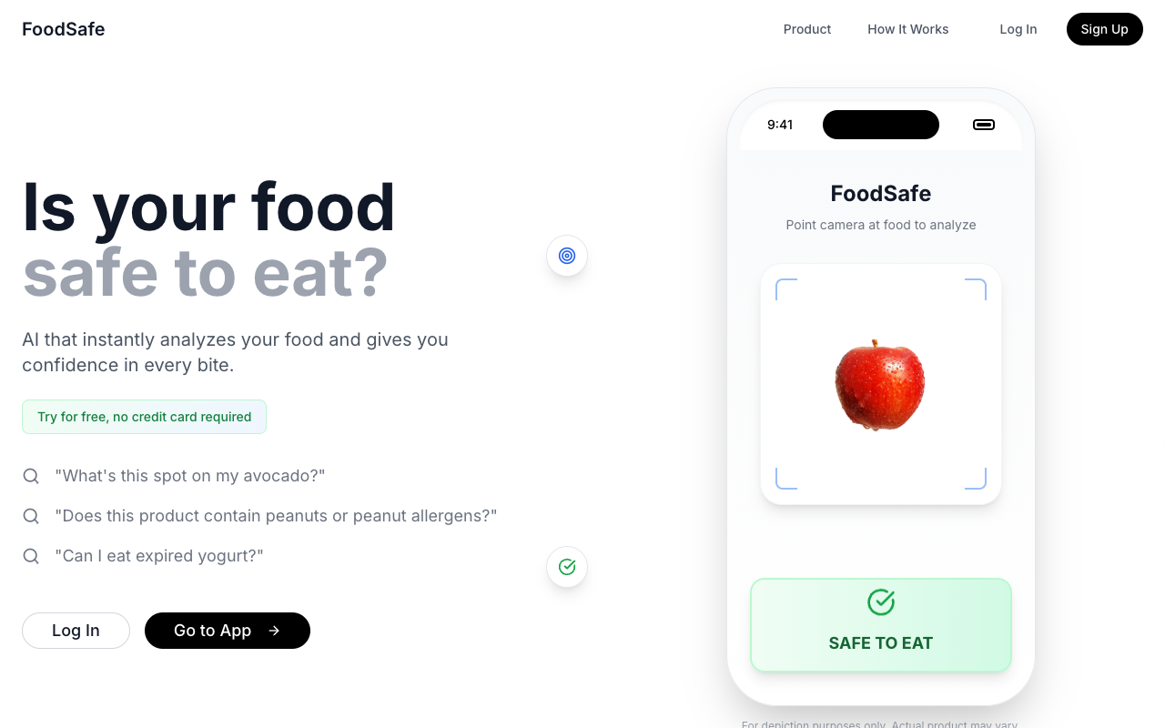 Foodsafe - An AI-powered app that instantly checks if your food is safe to eat food-safety AI app
