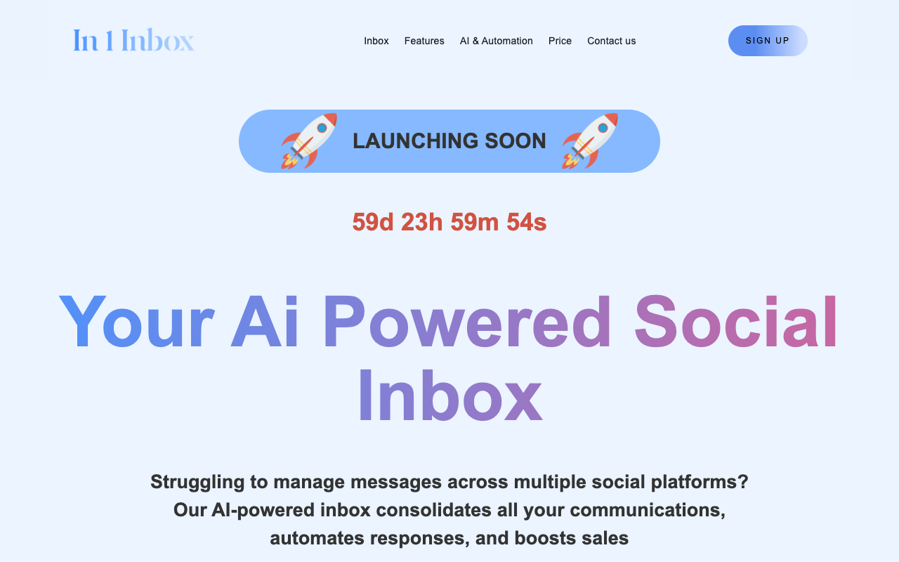 In 1 Inbox - An AI-powered solution to manage all your social media communications AI social-media automation