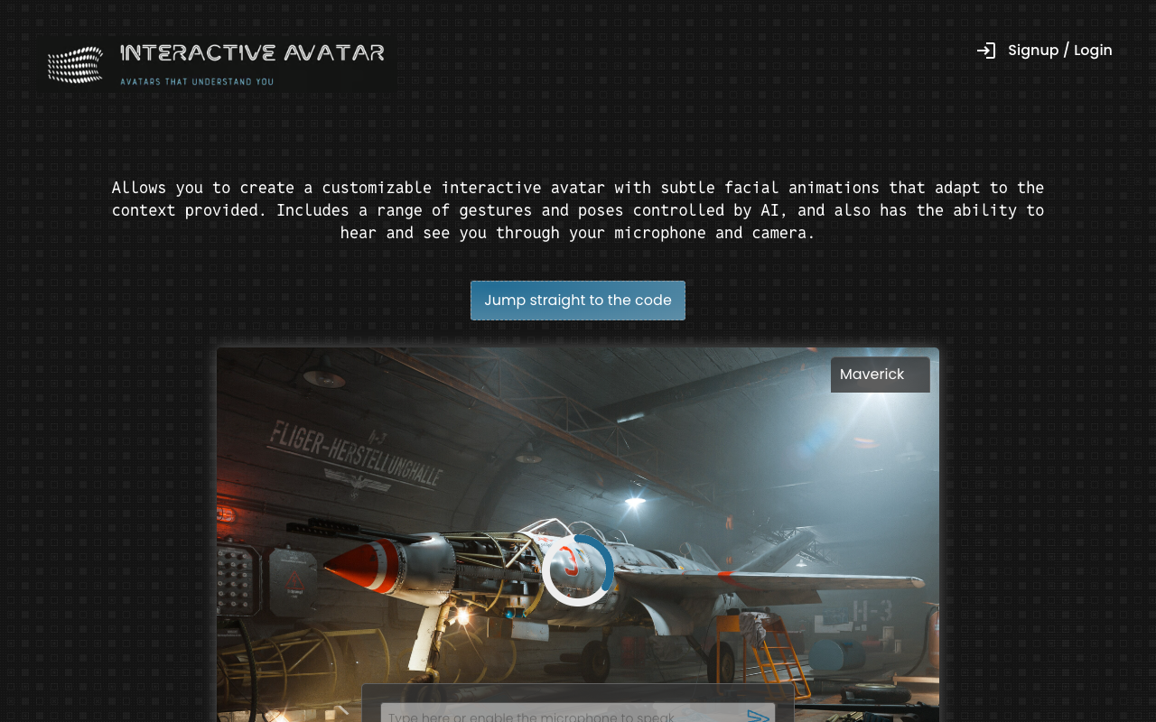 Interactive Avatar - Create a customizable avatar with lip-sync and animations avatar AI animation