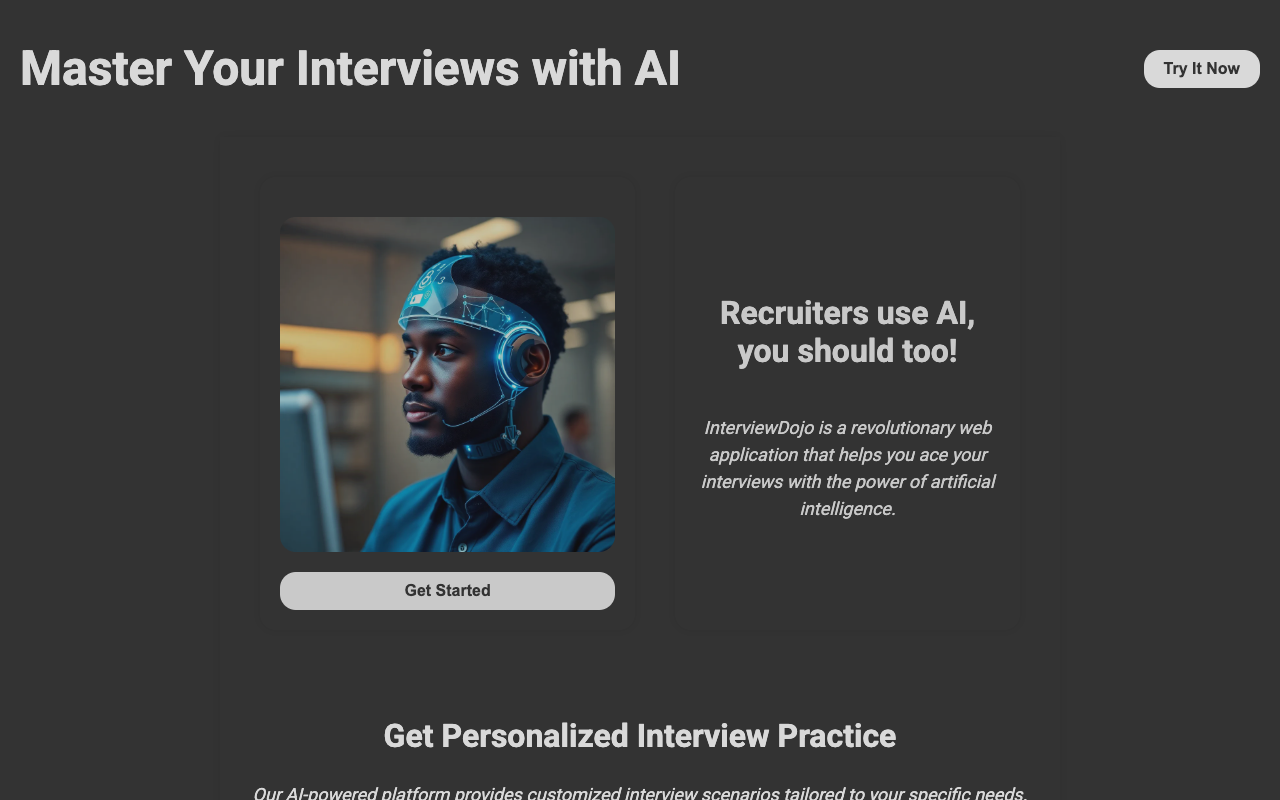 InterviewDojo - Transform anxiety into confidence in your next interview interview AI preparation