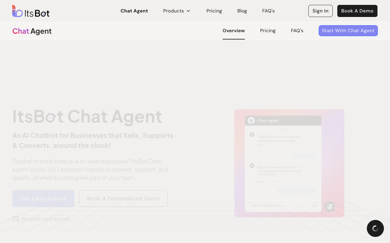 ItsBot - An AI Chat Agent that enhances your marketing and support efforts AI chatbot marketing
