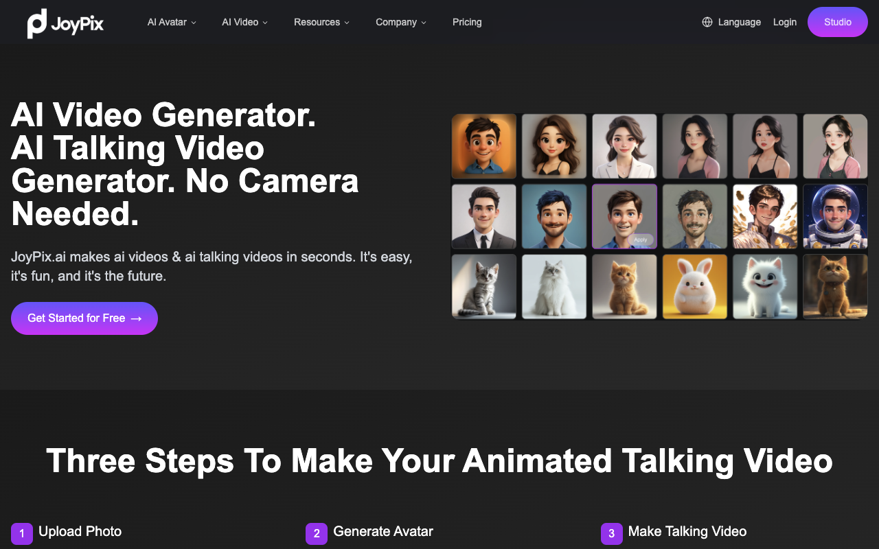 JoyPix.ai - Create Engaging AI Avatar and Video Content Effortlessly AI avatar-generator video-creation