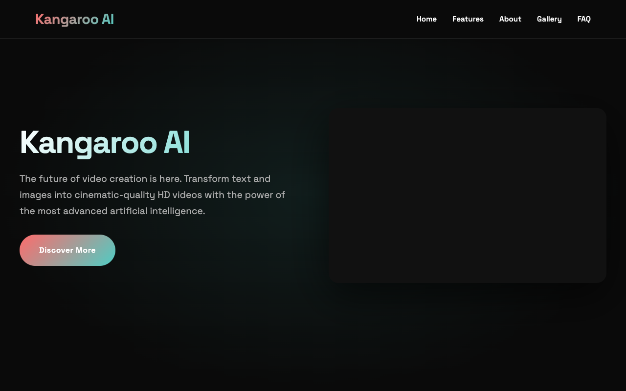 Kangaroo AI - An intelligent video creator that transforms text and images into stunning HD videos video-creation AI animation