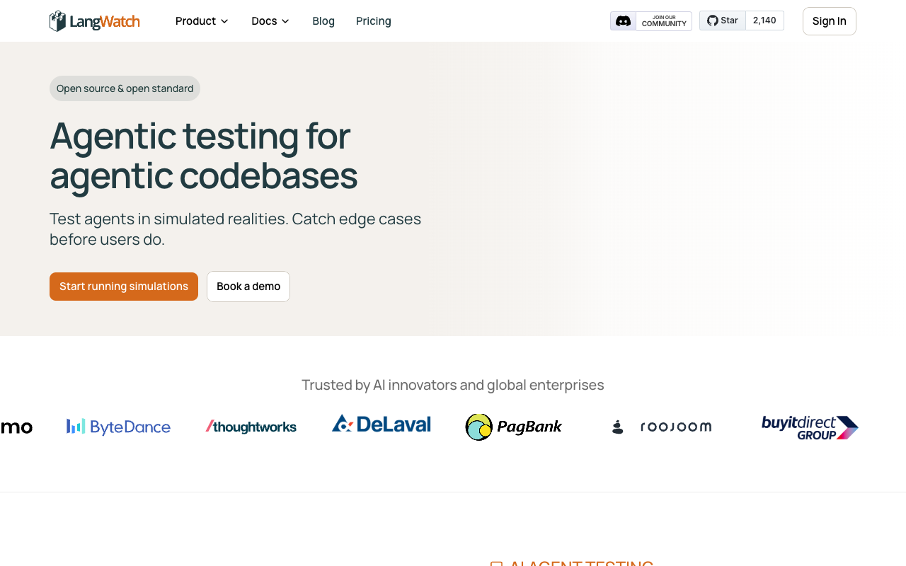 LangWatch - Agent simulations for testing and optimizing AI agents AI testing simulations