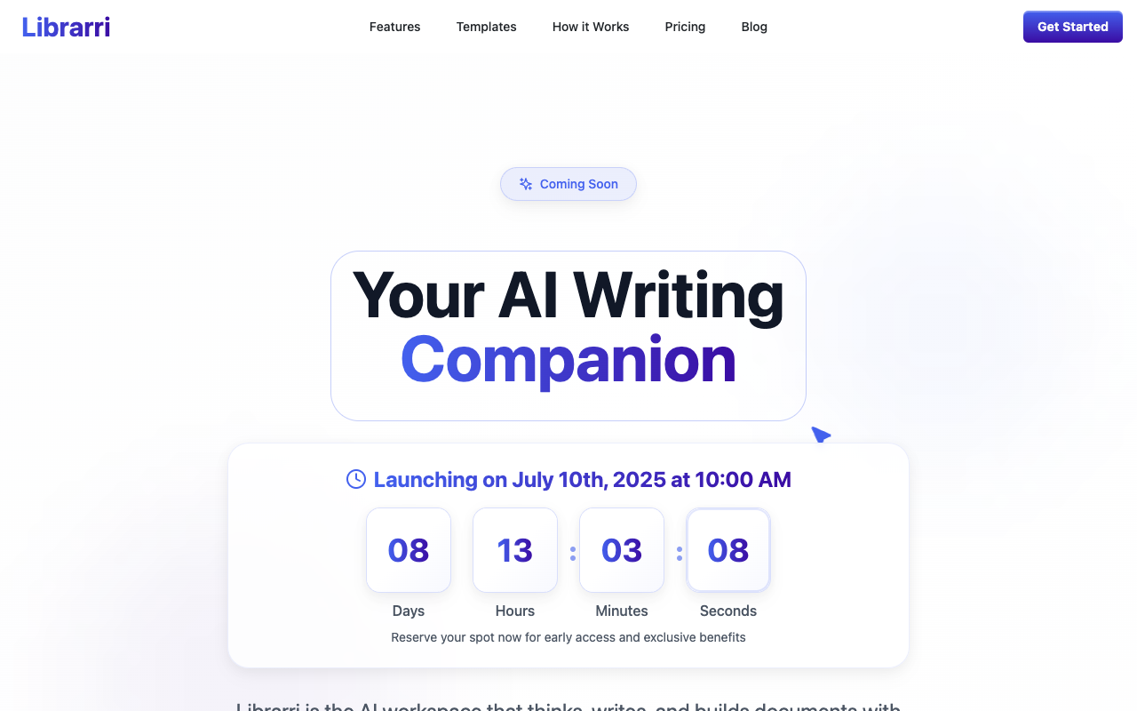 Librarri - An AI-native Online Document IDE for creating and transforming documents AI document-creation online-IDE