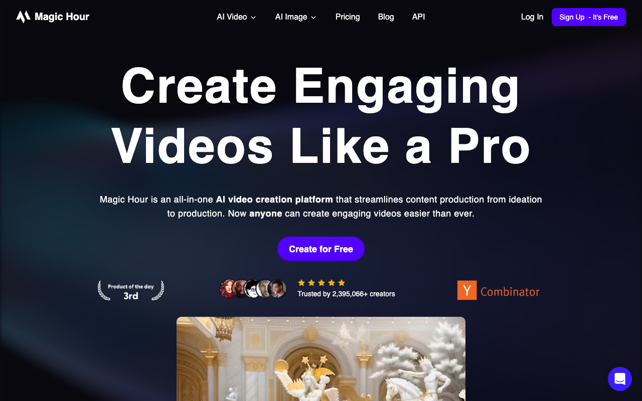 Magic Hour - An AI platform that lets anyone create engaging videos in minutes AI video content-creation