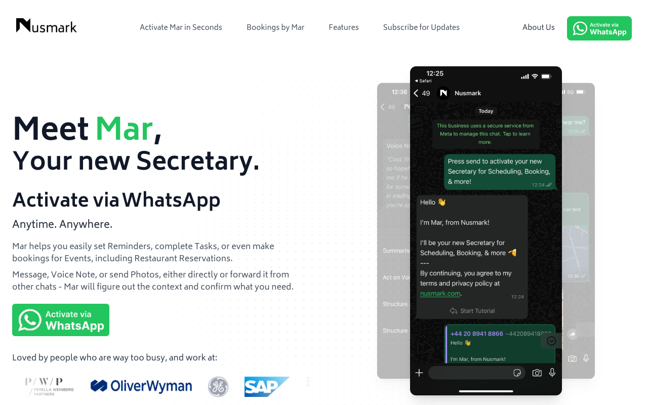 告别繁琐日程！全球首款AI秘书Mar登陆WhatsApp，24小时智能管理你的生活