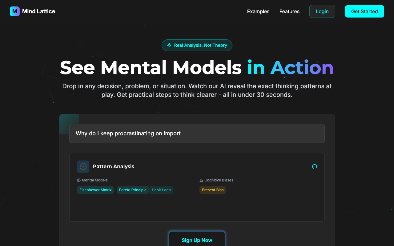Mind Lattice - Think better with AI-powered mental models AI mental-models decision-making