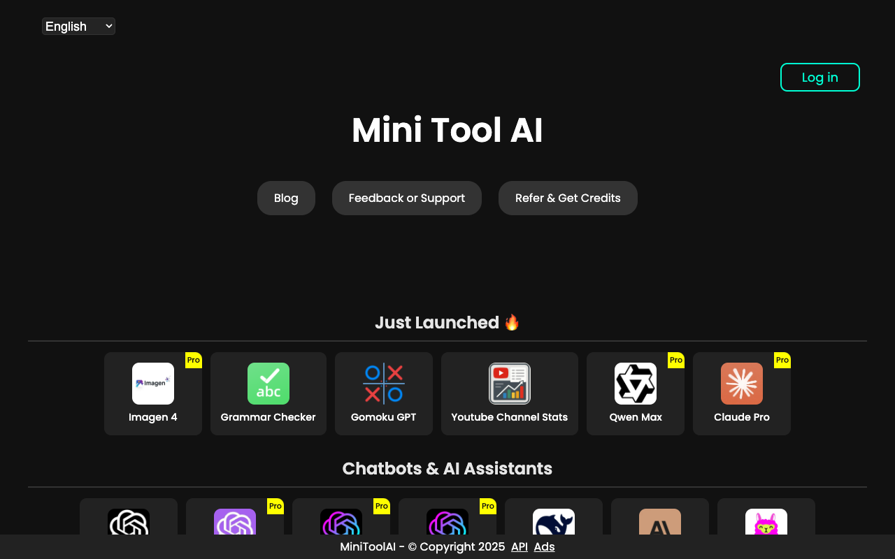 MiniToolAI - A platform offering free AI tools powered by advanced technology AI free-tools technology