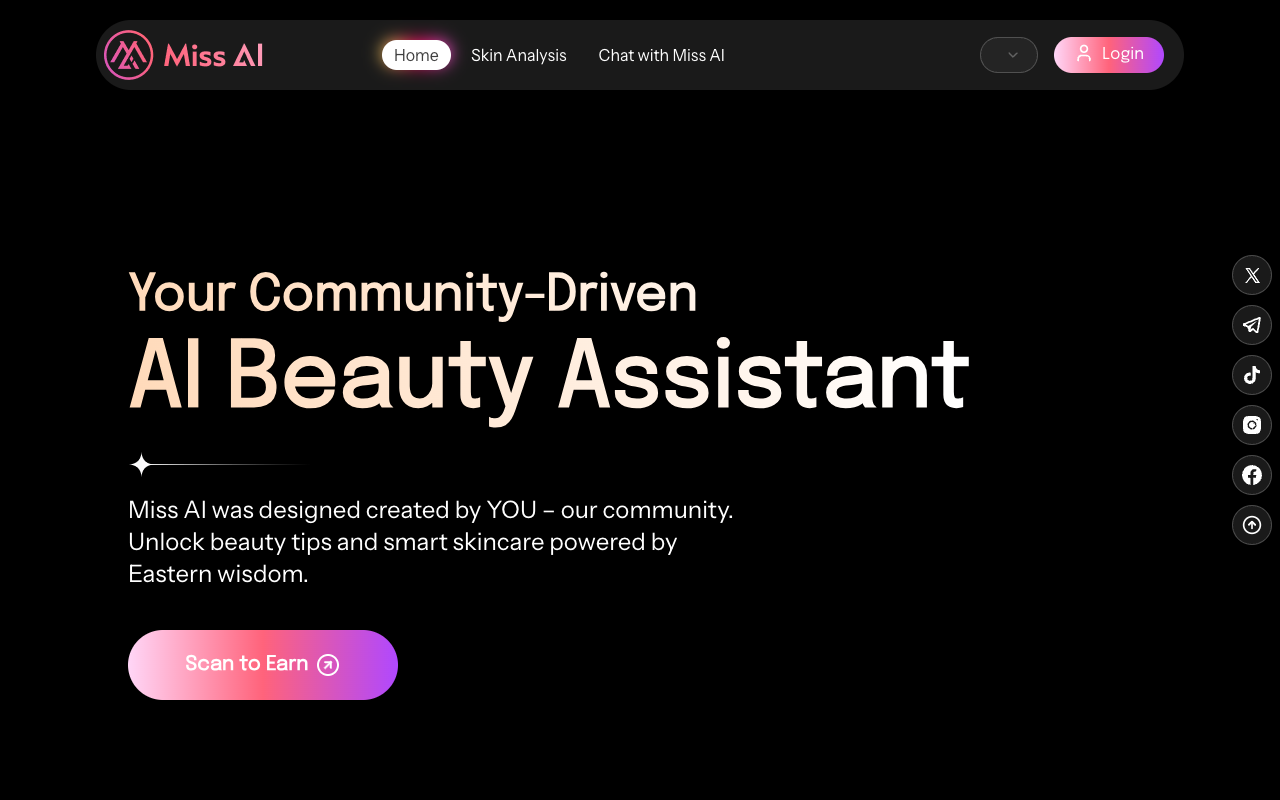 MISS AI - Where beauty meets AI and empowers women through technology beauty AI technology