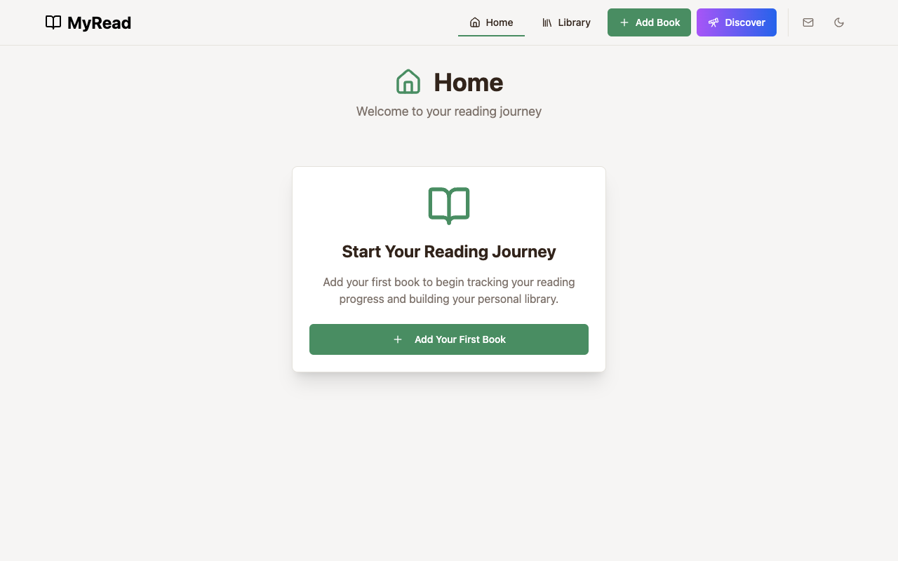 MyRead - A personal library app to track and discover books easily book-tracker recommendations personal-library