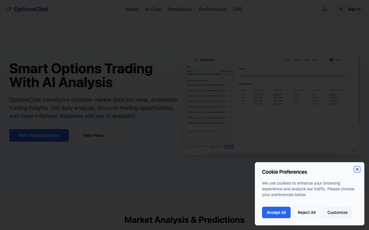 OptionsChat - Instant access to stock options data using AI AI stock-options data-analysis