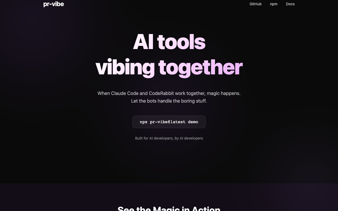 pr-vibe - When bots handle bot feedback, developers stay in flow AI code-review automation