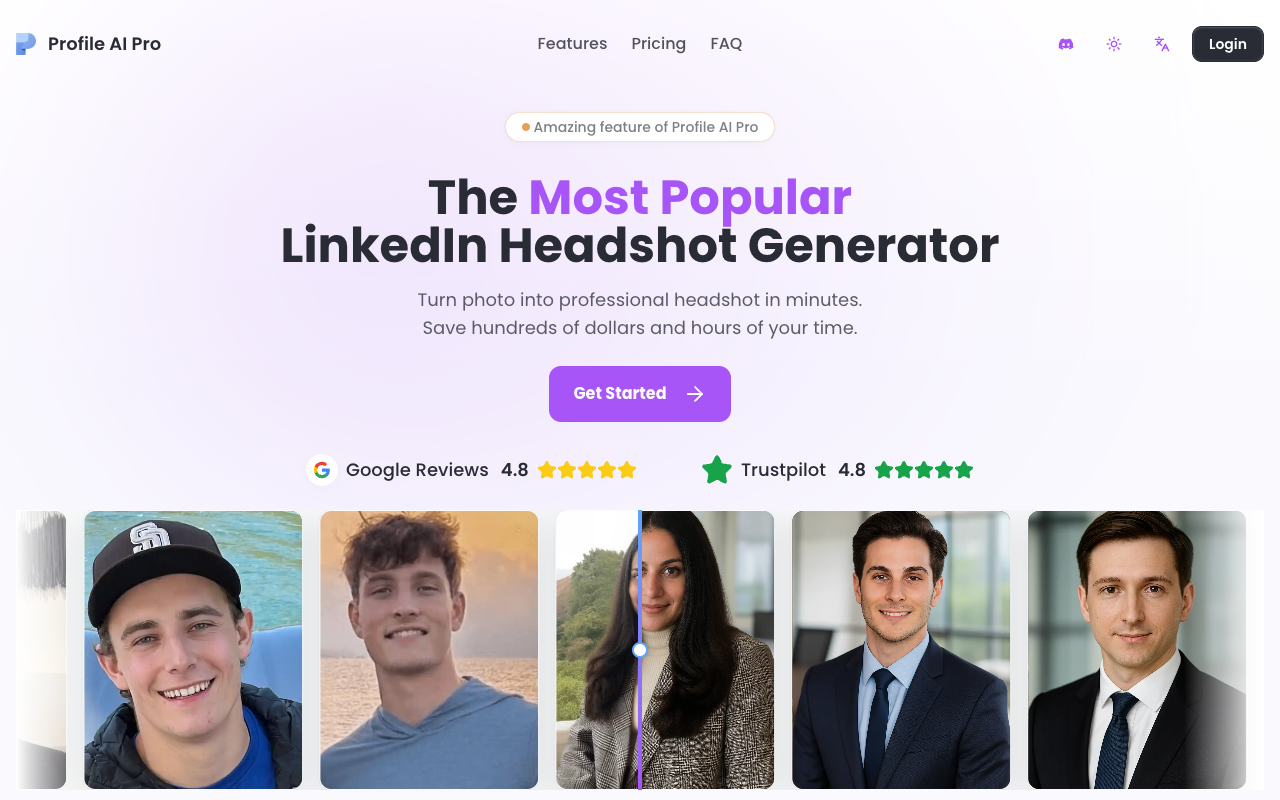 Profile AI Pro - Create Professional LinkedIn Headshots with AI Technology LinkedIn AI headshots