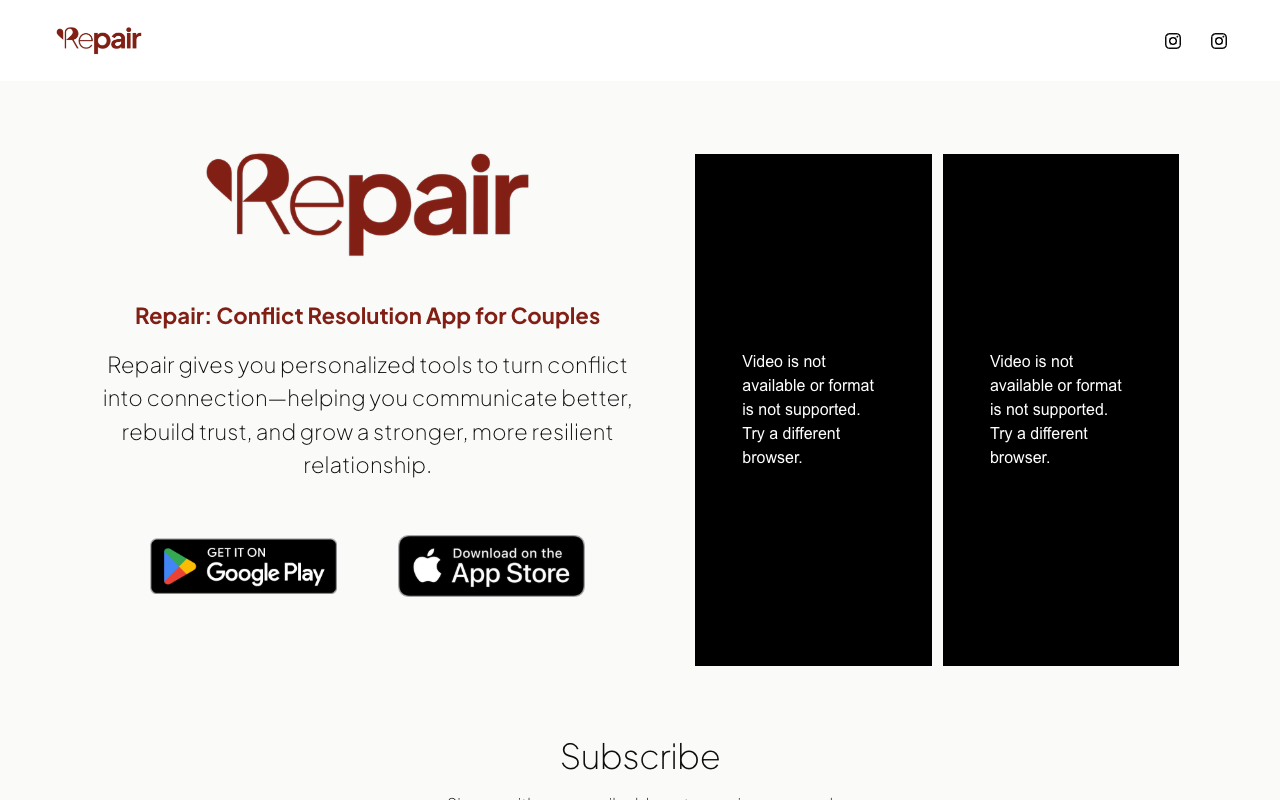 Repair - An AI app that helps couples improve their relationship through guided conflict resolution relationship conflict-resolution AI