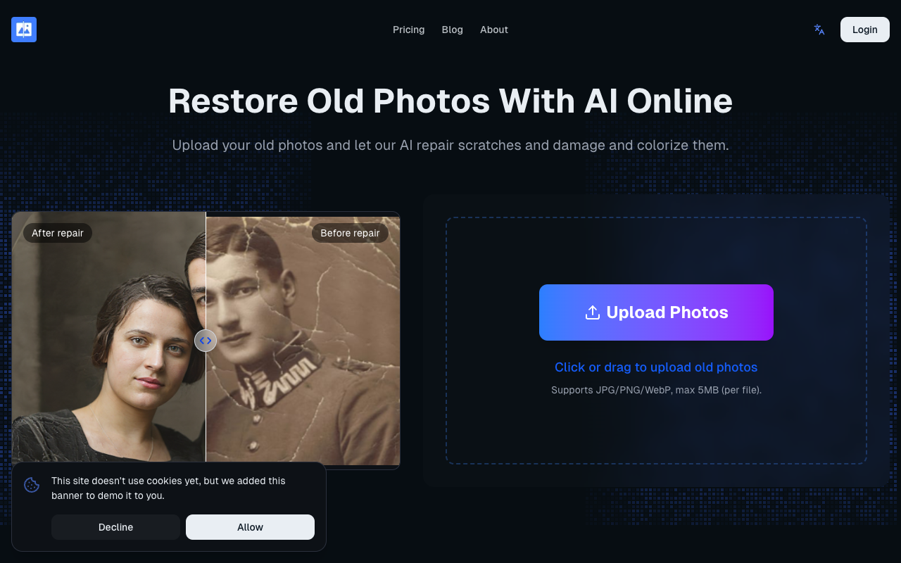 AI在线修复老照片：一键唤醒褪色记忆，让珍贵历史重焕光彩