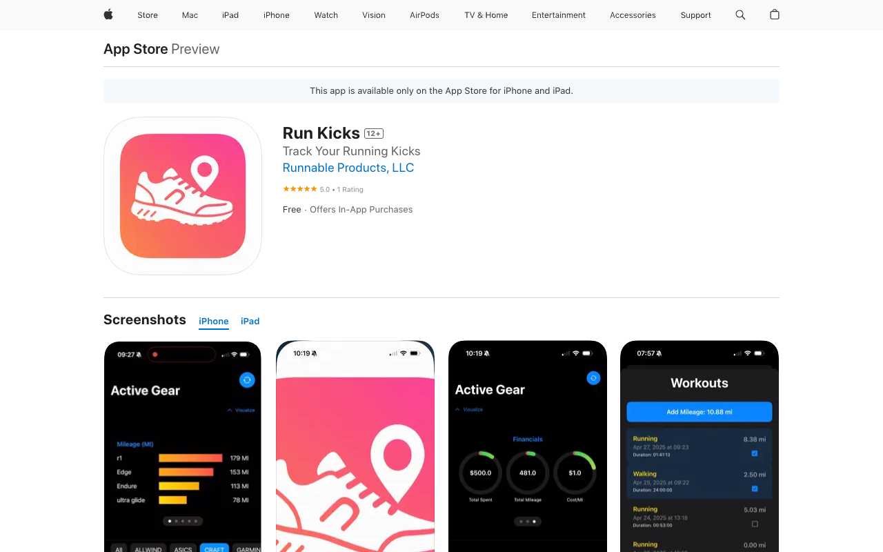 Run Kicks - An app for tracking your running shoes and getting personalized recommendations running shoe-tracking AI