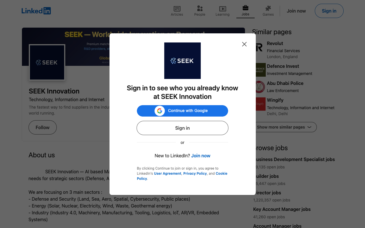 SEEK Innovation - An AI-powered matchmaking platform for buyers and suppliers in strategic industries matchmaking procurement AI