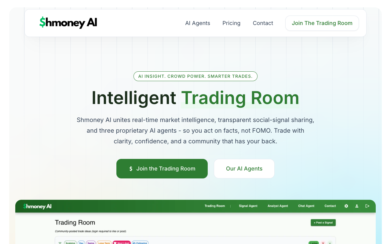 Shmoney AI - Your smart financial assistant for intelligent trading trading finance AI