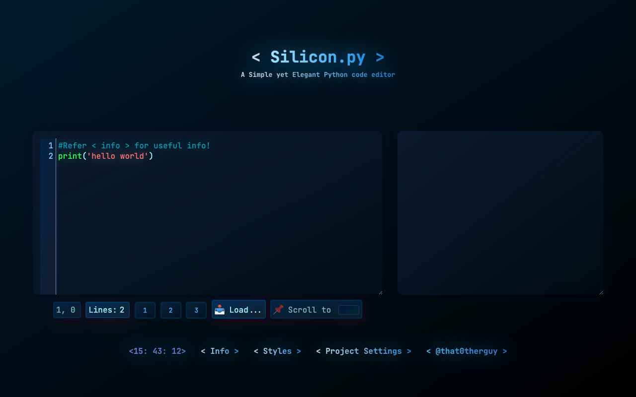 Silicon-Py - A Simple yet Elegant Python Code Editor for Effortless Coding Python code-editor AI