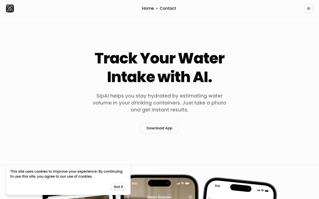 AI智能识水,精准记录饮水量!SipAI助你轻松达成每日喝水目标