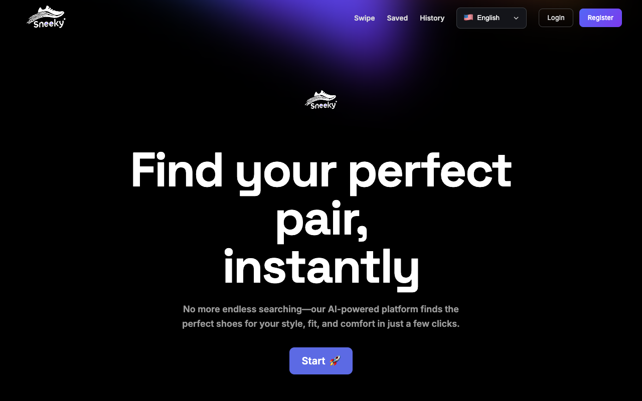 Sneeky - An AI-powered platform to find shoes you love instantly AI shoe-discovery fashion