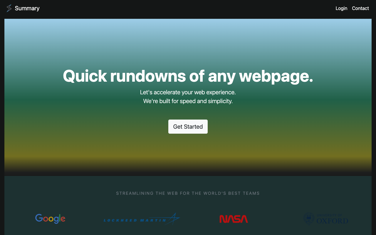 Summary - An AI tool that quickly summarizes any webpage into key points AI web-summarization Chrome-extension