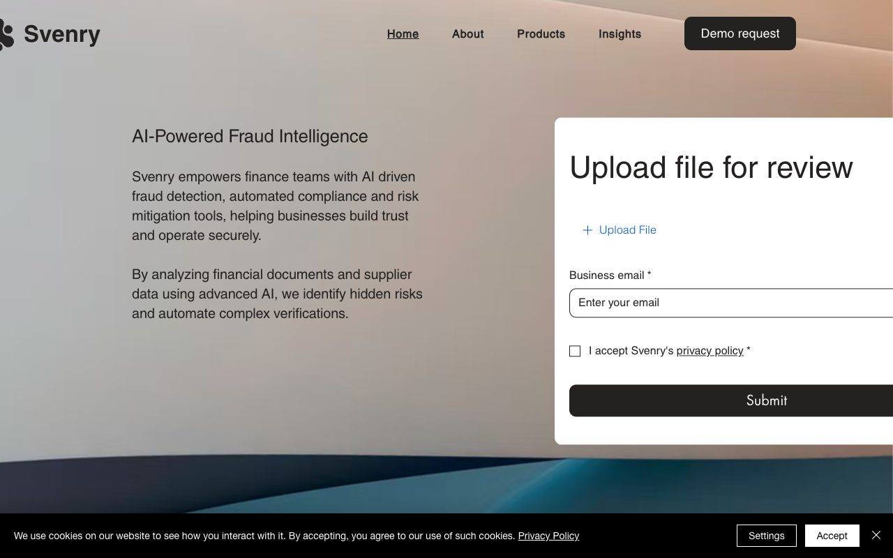Svenry - AI-driven fraud detection software for finance teams fraud-detection AI finance