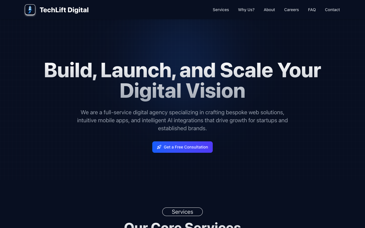 TechLift Digital:为初创企业与成熟品牌量身打造的数字解决方案专家,助力业务腾飞