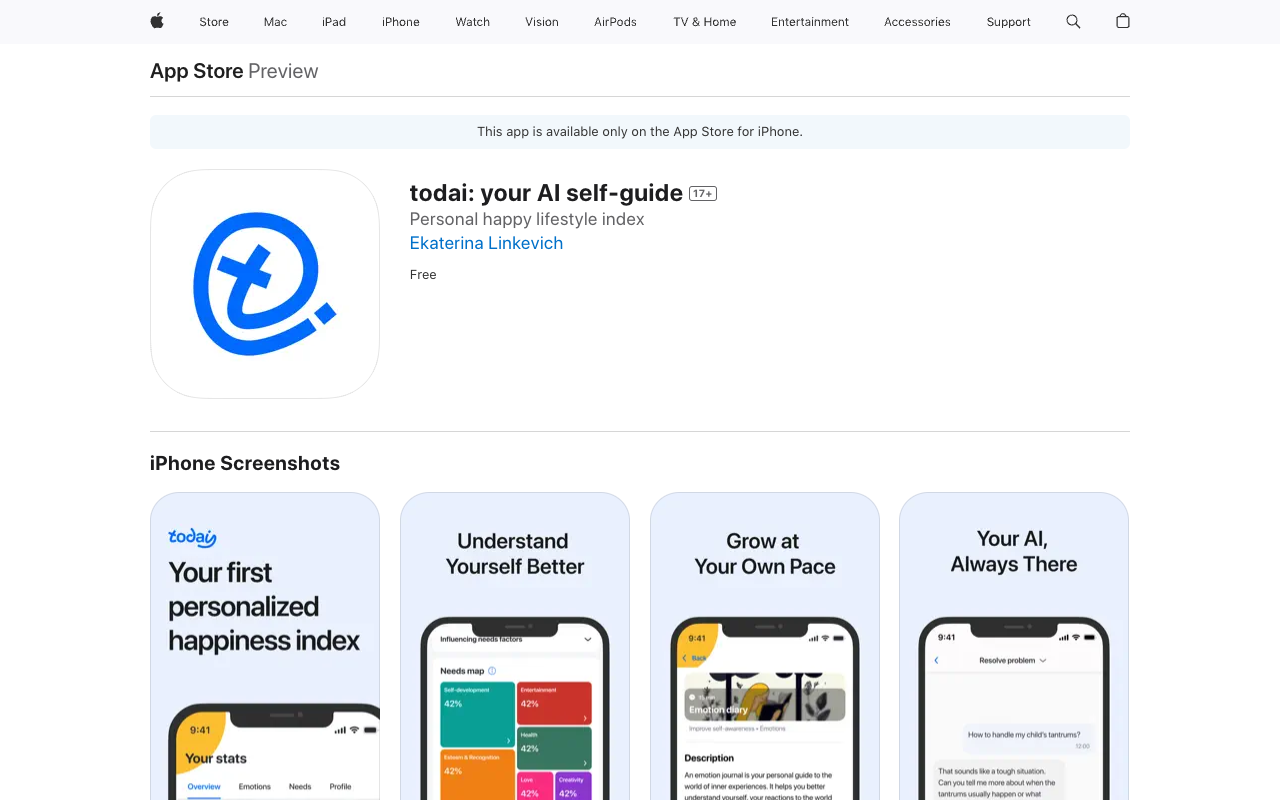 todai - Your personal AI guide for emotional balance and mental clarity AI mental-health personal-development