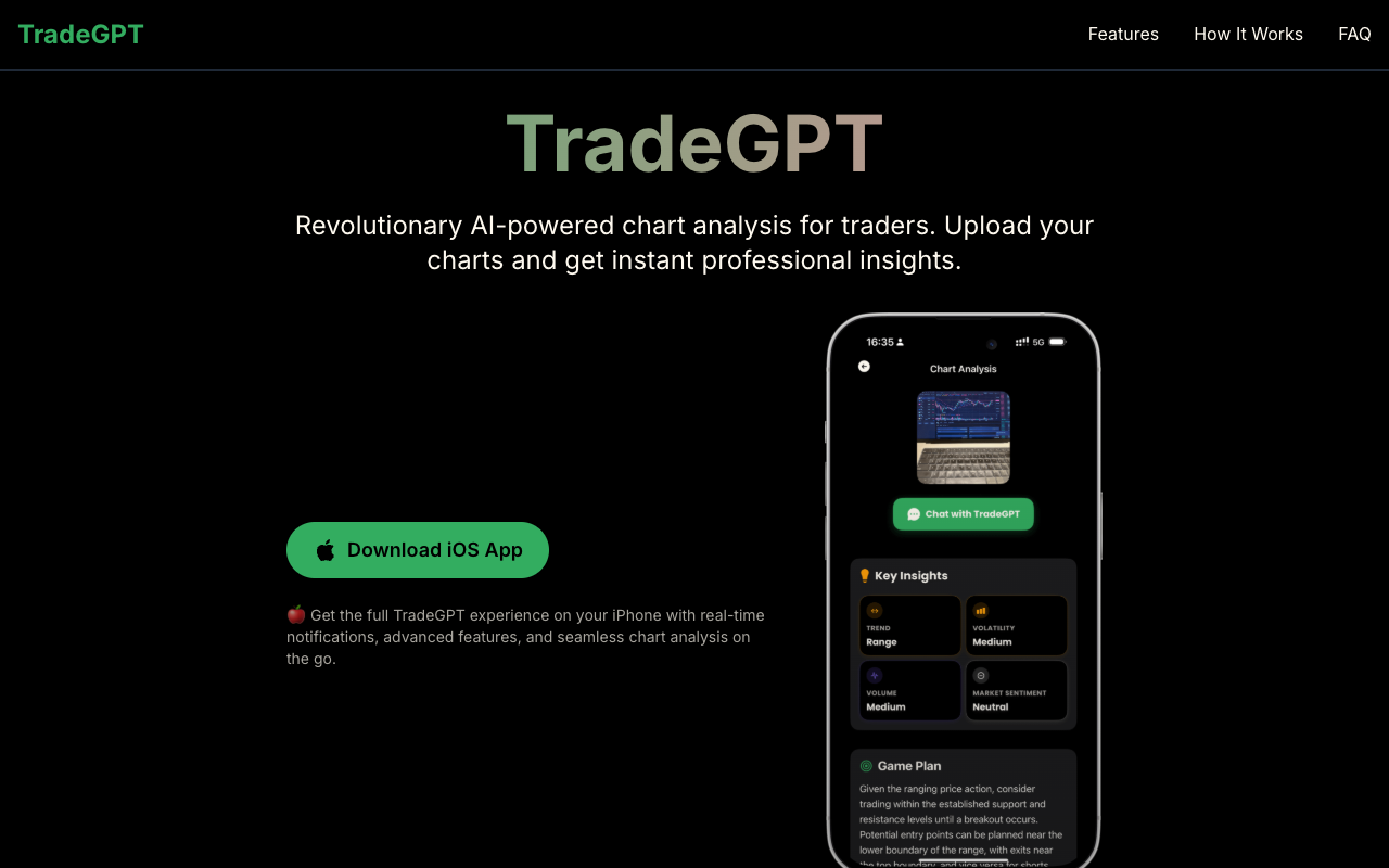 TradeGPT - AI Trading Chart Analysis that Provides Instant Insights for Traders trading AI chart-analysis