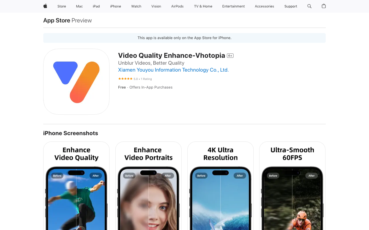 Vhotopia - An AI video quality enhancer that turns blurry videos into stunning 4K super resolution video-enhancement AI 4K