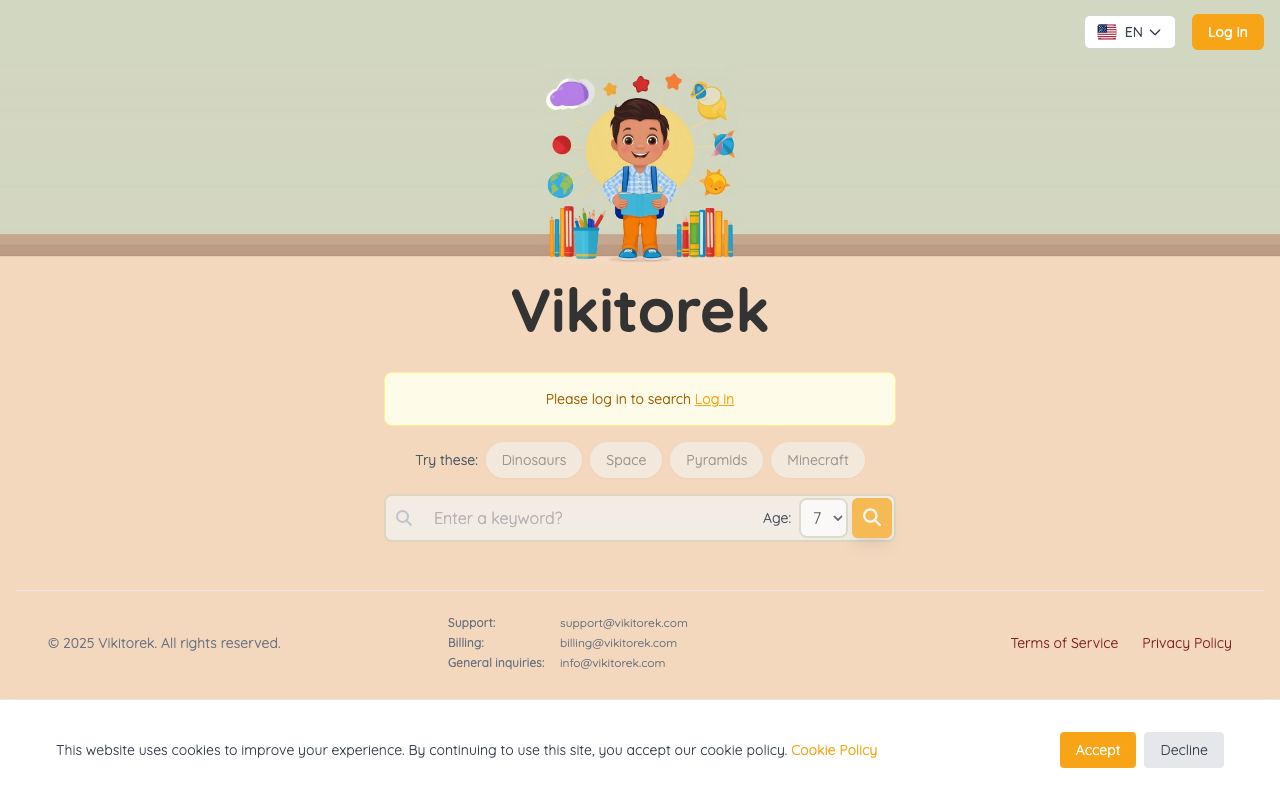 Vikitorek - A Kids Wiki Assistant that Summarizes Wikipedia for Children education AI kids