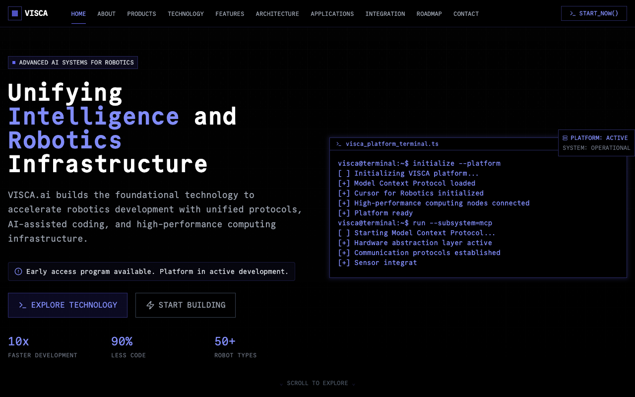 VISCA - The Cursor for Robotics that Accelerates Development with AI and Unified Protocols robotics AI development
