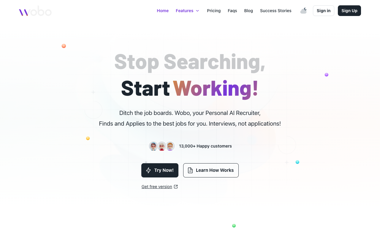 Wobo AI - Your Personal AI Recruiter that Automates Your Job Search AI recruitment job-search