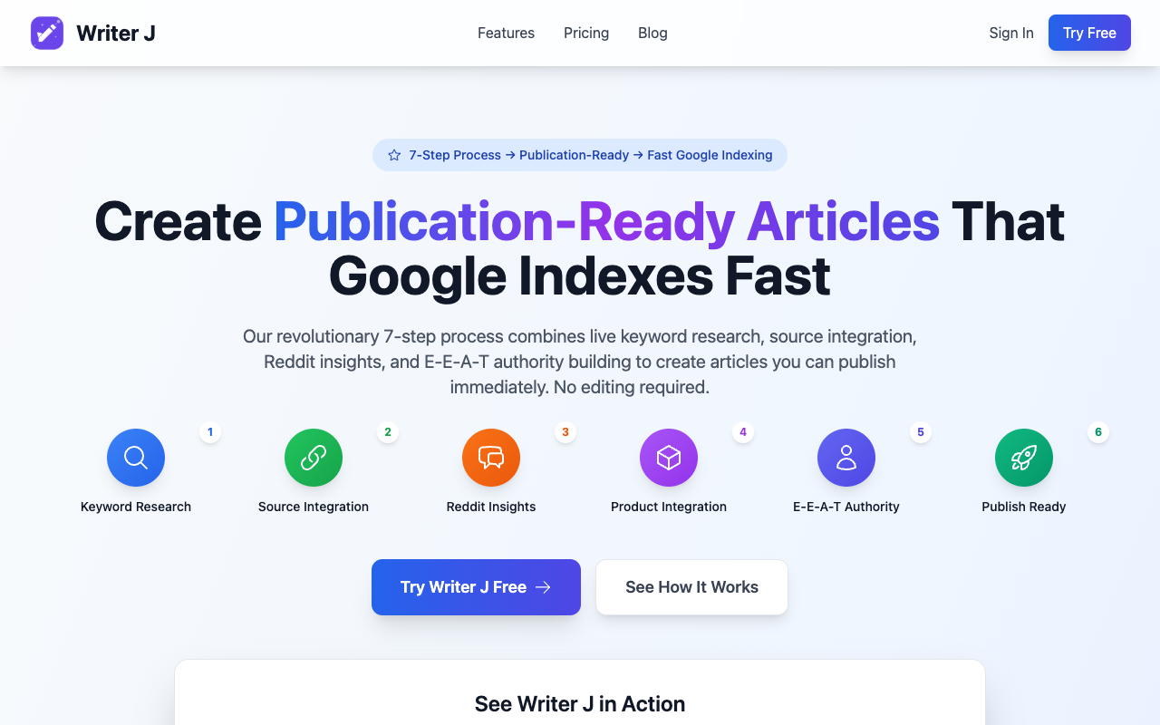 AI写作革命：Writer J如何打造SEO优化爆款文章，提升创作效率300%？