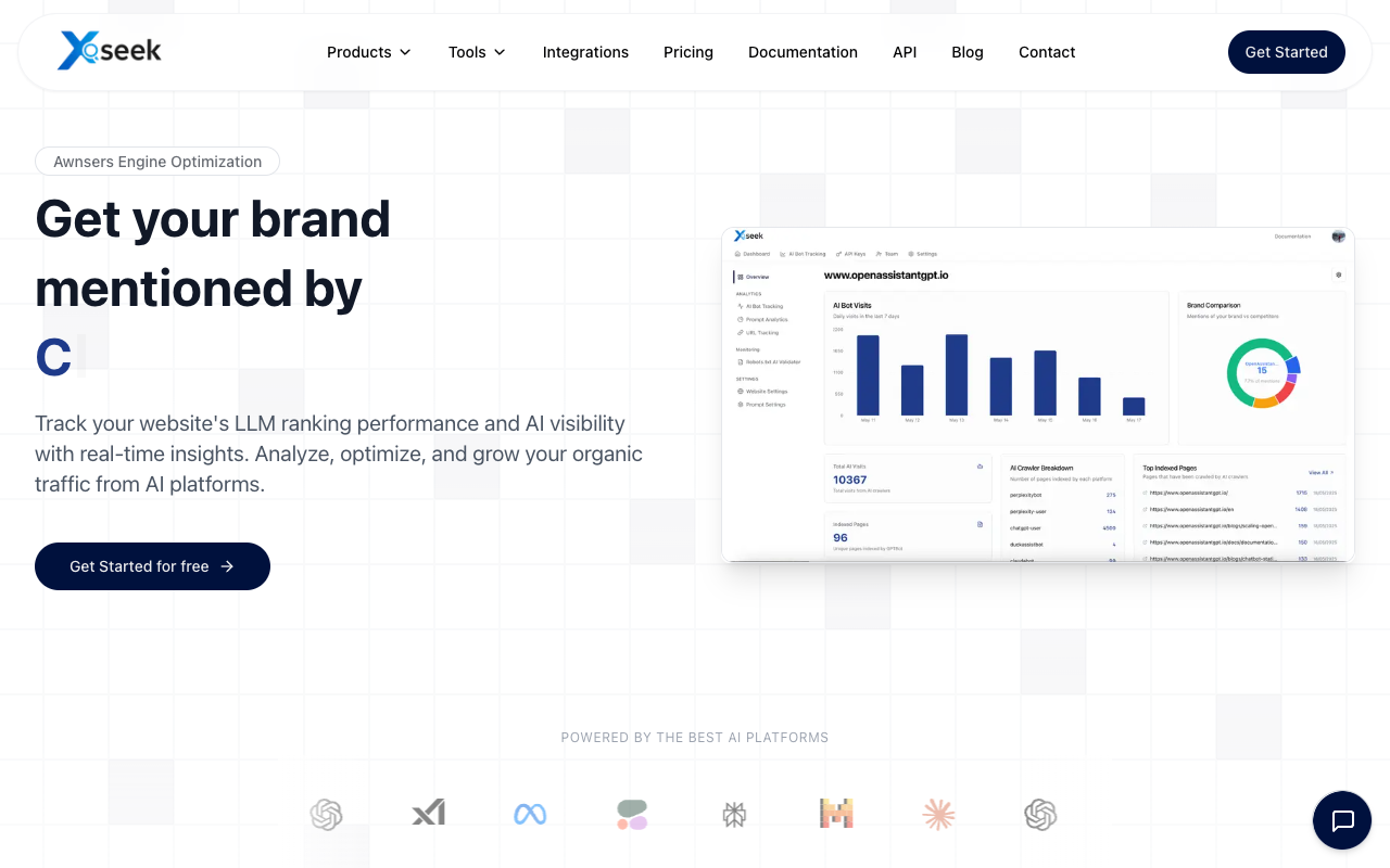 xSeek - Enhance Your Brand’s AI Visibility and LLM Ranking Performance AI SEO visibility