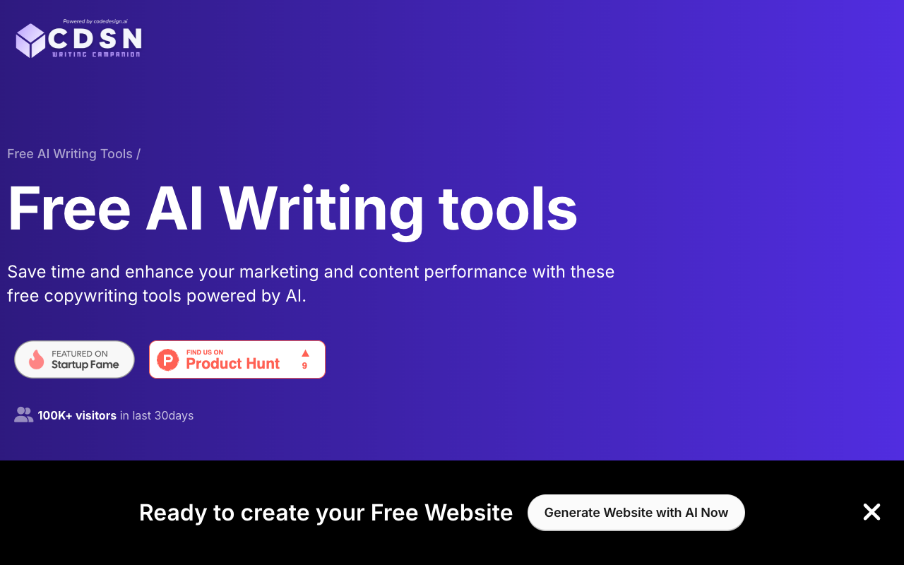 CDSN-Writing Companion - An AI tool to enhance your writing efficiency writing AI content-creation